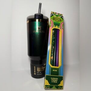 Authentic Stanley X Target WICKED 2025 ELPHABA 40oz BNWT + CharCharms Straws